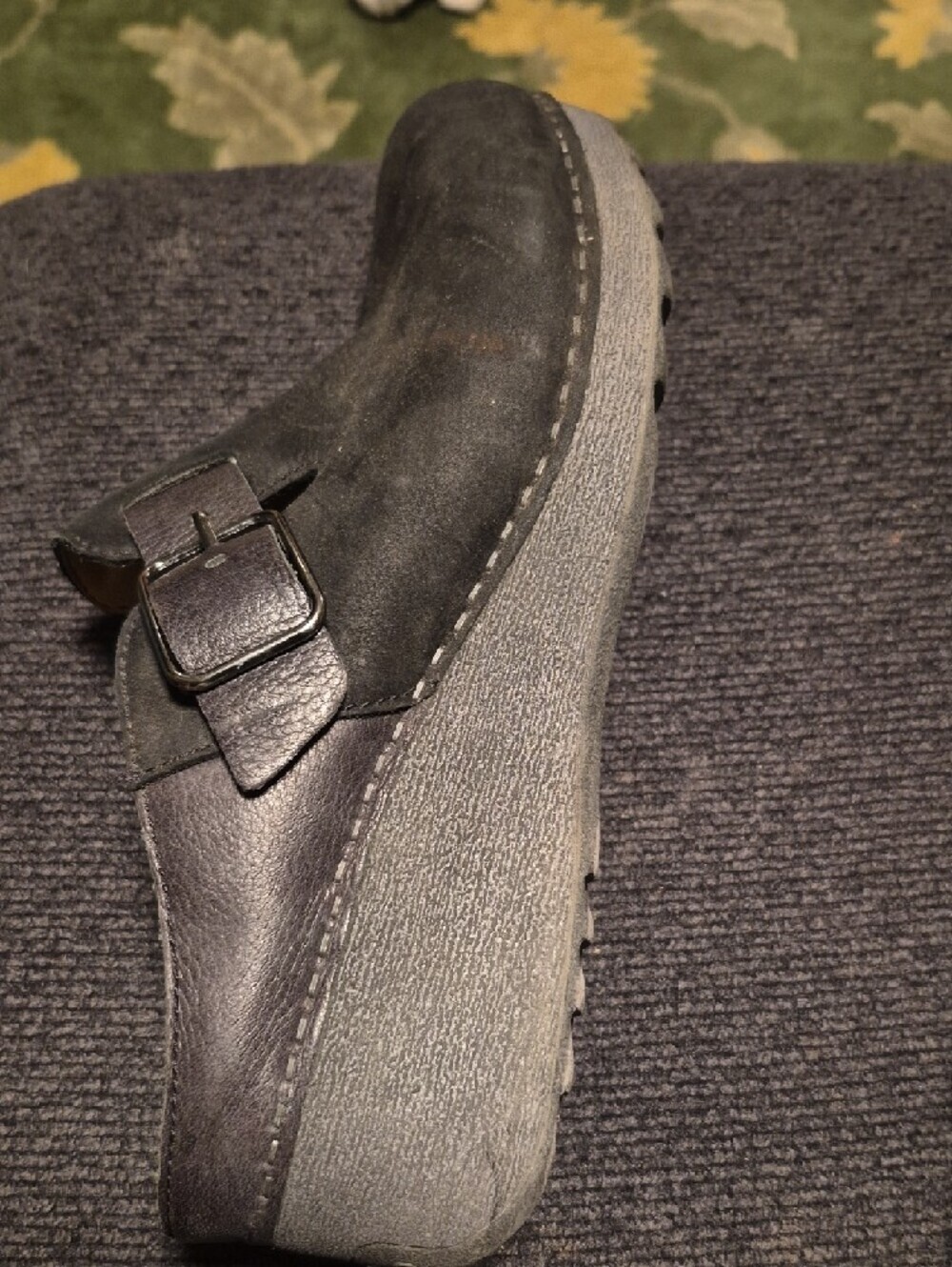 Dansko Black Leather Clogs with Buckle - Picture 9 of 11